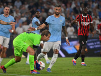 Ivan Provedel of S.S. Lazio during the 3rd day of the Serie A Championship between S.S. Lazio and A.C. Milan at the Olympic Stadium in Rome,...