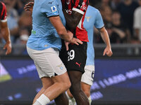 Patric of S.S. Lazio and Youssouf Fofana of A.C. Milan during the 3rd day of the Serie A Championship between S.S. Lazio and A.C. Milan at t...