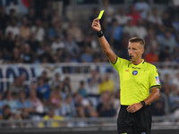 Referee Davide Massa officiates the 3rd day of the Serie A Championship between S.S. Lazio and A.C. Milan at the Olympic Stadium in Rome, It...