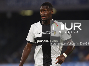 Ange-Yoan Bonny of Parma Calcio during the Serie A match between SSC Napoli and Parma Calcio at Stadio Diego Armando Maradona Naples Italy o...