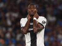 Ange-Yoan Bonny of Parma Calcio looks dejected during the Serie A match between SSC Napoli and Parma Calcio at Stadio Diego Armando Maradona...