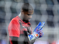 Mike Maignan of AC Milan during the Serie A Enilive match between SS Lazio and AC Milan at Stadio Olimpico on Aug 31, 2024 in Rome, Italy. (