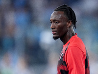 Tammy Abraham of AC Milan looks on during the Serie A Enilive match between SS Lazio and AC Milan at Stadio Olimpico on Aug 31, 2024 in Rome...