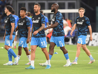 Romelu Lukaku of SSC Napoli during the Serie A match between SSC Napoli and Parma Calcio at Stadio Diego Armando Maradona Naples Italy on 31...