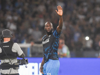 Romelu Lukaku of SSC Napoli during the Serie A match between SSC Napoli and Parma Calcio at Stadio Diego Armando Maradona Naples Italy on 31...