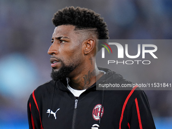 Emerson Royal of AC Milan during the Serie A Enilive match between SS Lazio and AC Milan at Stadio Olimpico on Aug 31, 2024 in Rome, Italy....