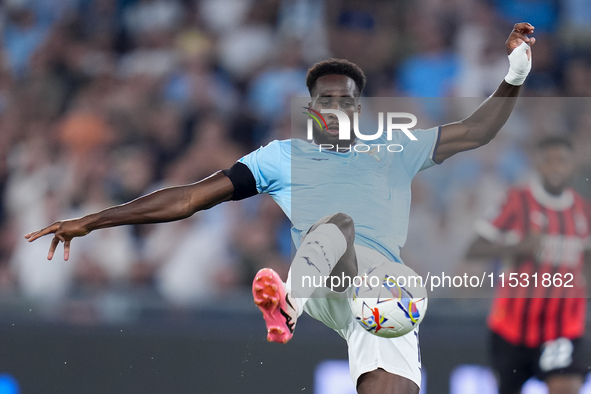 Boulaye Dia of SS Lazio controls the ball during the Serie A Enilive match between SS Lazio and AC Milan at Stadio Olimpico on Aug 31, 2024...