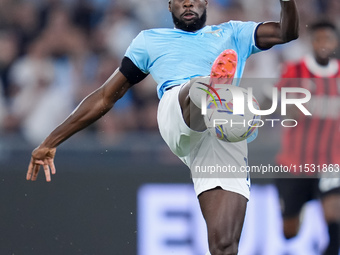 Boulaye Dia of SS Lazio controls the ball during the Serie A Enilive match between SS Lazio and AC Milan at Stadio Olimpico on Aug 31, 2024...