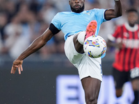 Boulaye Dia of SS Lazio controls the ball during the Serie A Enilive match between SS Lazio and AC Milan at Stadio Olimpico on Aug 31, 2024...