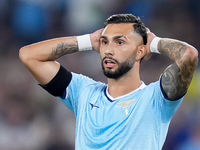 Taty Castellanos of SS Lazio looks dejected during the Serie A Enilive match between SS Lazio and AC Milan at Stadio Olimpico on Aug 31, 202...