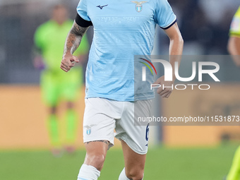 Nicolo' Rovella of SS Lazio looks on during the Serie A Enilive match between SS Lazio and AC Milan at Stadio Olimpico on Aug 31, 2024 in Ro...