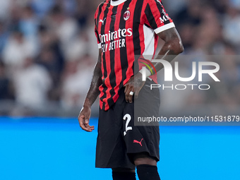 Emerson Royal of AC Milan during the Serie A Enilive match between SS Lazio and AC Milan at Stadio Olimpico on Aug 31, 2024 in Rome, Italy....