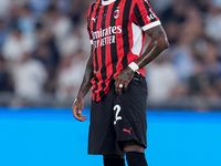 Emerson Royal of AC Milan during the Serie A Enilive match between SS Lazio and AC Milan at Stadio Olimpico on Aug 31, 2024 in Rome, Italy....