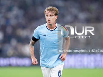 Nicolo' Rovella of SS Lazio looks on during the Serie A Enilive match between SS Lazio and AC Milan at Stadio Olimpico on Aug 31, 2024 in Ro...