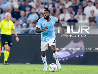 Nuno Tavares of SS Lazio during the Serie A Enilive match between SS Lazio and AC Milan at Stadio Olimpico on Aug 31, 2024 in Rome, Italy. (