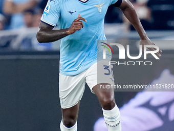 Nuno Tavares of SS Lazio during the Serie A Enilive match between SS Lazio and AC Milan at Stadio Olimpico on Aug 31, 2024 in Rome, Italy. (