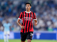 Tijjani Reijnders of AC Milan during the Serie A Enilive match between SS Lazio and AC Milan at Stadio Olimpico on Aug 31, 2024 in Rome, Ita...