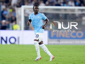 Loum Tchaouna of SS Lazio during the Serie A Enilive match between SS Lazio and AC Milan at Stadio Olimpico on Aug 31, 2024 in Rome, Italy....