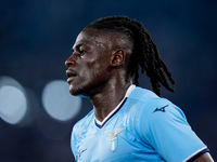 Loum Tchaouna of SS Lazio looks on during the Serie A Enilive match between SS Lazio and AC Milan at Stadio Olimpico on Aug 31, 2024 in Rome...