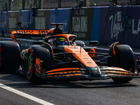 Oscar Piastri of McLaren drives a car during the qualifying session ahead of the Italian Formula One Grand Prix at Autodromo Nazionale Monza...