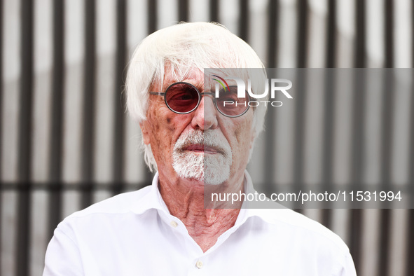 Bernie Ecclestone is seen in the paddock before the qualifying session ahead of the Italian Formula One Grand Prix at Autodromo Nazionale Mo...