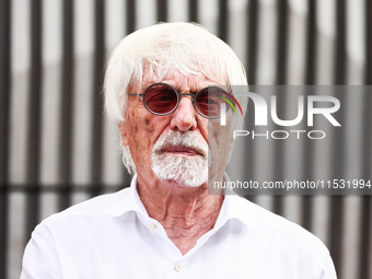 Bernie Ecclestone is seen in the paddock before the qualifying session ahead of the Italian Formula One Grand Prix at Autodromo Nazionale Mo...