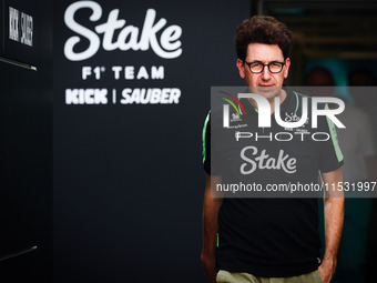 Mattia Binotto of Kick Sauber is seen before  the qualifying session ahead of the Italian Formula One Grand Prix at Autodromo Nazionale Monz...