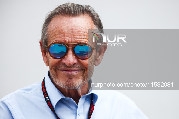 Jacky Ickx is seen on qualifying session day, ahead of the Italian Formula One Grand Prix at Autodromo Nazionale Monza circuit, in Monza on...