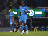 Romelu Lukaku of SSC Napoli during the Serie A match between SSC Napoli and Parma Calcio at Stadio Diego Armando Maradona Naples Italy on 31...