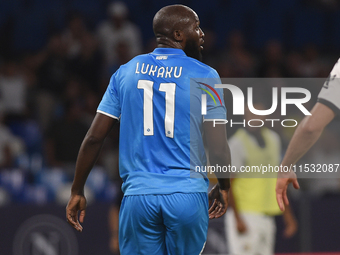 Romelu Lukaku of SSC Napoli during the Serie A match between SSC Napoli and Parma Calcio at Stadio Diego Armando Maradona Naples Italy on 31...