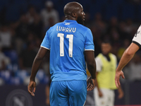 Romelu Lukaku of SSC Napoli during the Serie A match between SSC Napoli and Parma Calcio at Stadio Diego Armando Maradona Naples Italy on 31...