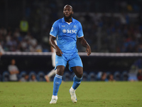 Romelu Lukaku of SSC Napoli during the Serie A match between SSC Napoli and Parma Calcio at Stadio Diego Armando Maradona Naples Italy on 31...