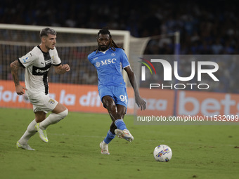 Frank Zambo Anguissa of Napoli during the Serie A soccer match SSC Napoli vs. Parma Calcio at Stadio Maradona in Naples, Italy, on August 31...