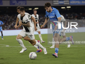 Khvicha Kvaratskhelia of Napoli during the Serie A soccer match between SSC Napoli and Parma Calcio at Stadio Maradona in Naples, Italy, on...