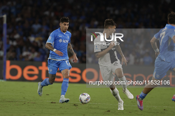 Mathias Olivera of Napoli during the Serie A soccer match SSC Napoli vs. Parma Calcio at Stadio Maradona in Naples, Italy, on August 31, 202...