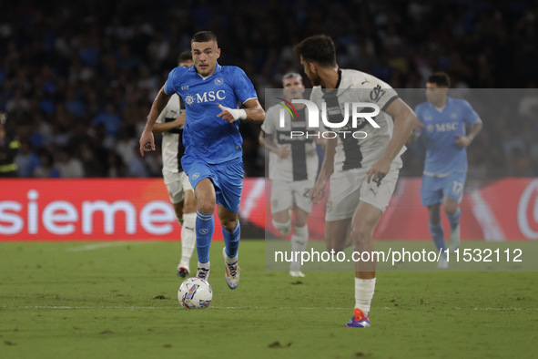 Alessandro Buongiorno of Napoli during the Serie A soccer match SSC Napoli vs. Parma Calcio at Stadio Maradona in Naples, Italy, on August 3...