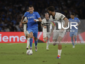 Alessandro Buongiorno of Napoli during the Serie A soccer match SSC Napoli vs. Parma Calcio at Stadio Maradona in Naples, Italy, on August 3...