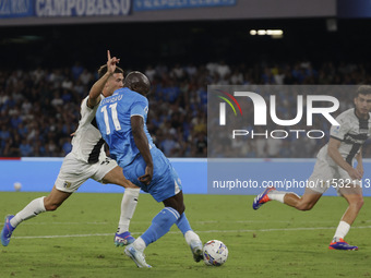 Romelu Lukaku of Napoli during the Serie A soccer match between SSC Napoli and Parma Calcio at Stadio Maradona in Naples, Italy, on August 3...