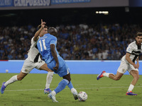 Romelu Lukaku of Napoli during the Serie A soccer match between SSC Napoli and Parma Calcio at Stadio Maradona in Naples, Italy, on August 3...