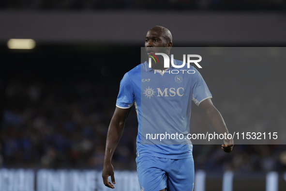 Romelu Lukaku of Napoli during the Serie A soccer match between SSC Napoli and Parma Calcio at Stadio Maradona in Naples, Italy, on August 3...