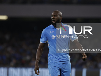 Romelu Lukaku of Napoli during the Serie A soccer match between SSC Napoli and Parma Calcio at Stadio Maradona in Naples, Italy, on August 3...