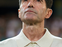 Marcelino Garcia Toral, head coach of Villarreal CF, looks on prior to the LaLiga EA Sports match between Valencia CF and Villarreal CF at M...