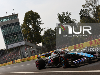 Esteban Ocon of Alpine during third practice ahead of the Formula 1 Italian Grand Prix at Autodromo Nazionale di Monza in Monza, Italy on Au...