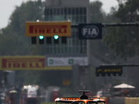 Oscar Piastri of McLaren during third practice ahead of the Formula 1 Italian Grand Prix at Autodromo Nazionale di Monza in Monza, Italy on...