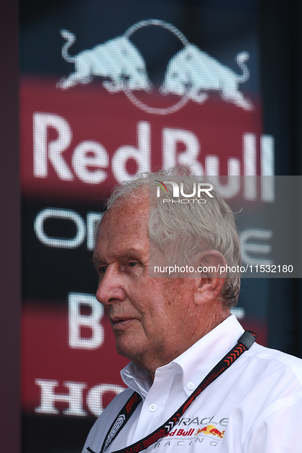 Helmut Marko before qualifying ahead of the Formula 1 Italian Grand Prix at Autodromo Nazionale di Monza in Monza, Italy on August 31, 2024....