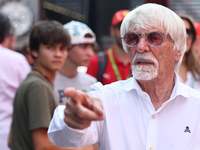 Bernie Ecclestone before qualifying ahead of the Formula 1 Italian Grand Prix at Autodromo Nazionale di Monza in Monza, Italy on August 31,...