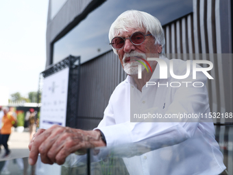 Bernie Ecclestone before qualifying ahead of the Formula 1 Italian Grand Prix at Autodromo Nazionale di Monza in Monza, Italy on August 31,...