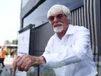 Bernie Ecclestone before qualifying ahead of the Formula 1 Italian Grand Prix at Autodromo Nazionale di Monza in Monza, Italy on August 31,...