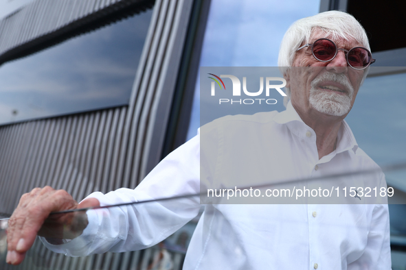 Bernie Ecclestone before qualifying ahead of the Formula 1 Italian Grand Prix at Autodromo Nazionale di Monza in Monza, Italy on August 31,...