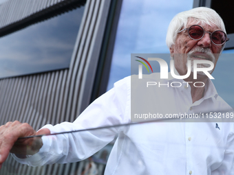 Bernie Ecclestone before qualifying ahead of the Formula 1 Italian Grand Prix at Autodromo Nazionale di Monza in Monza, Italy on August 31,...